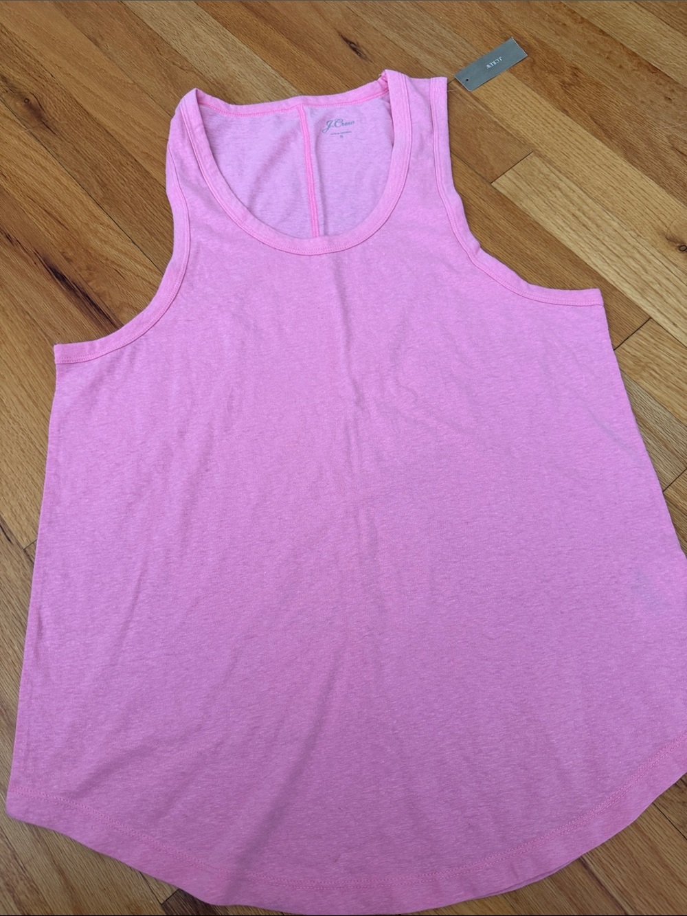 J. Crew Heathered Pink Scoop Neck Muscle Tank